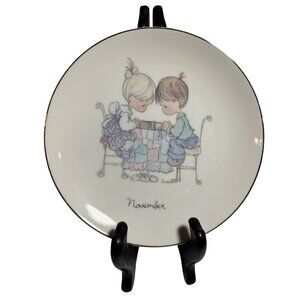 Precious Moments Collectible Plate November 1983 Jonathan & David Enesco Japan